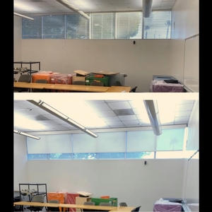 Solar Shade Solution before and after