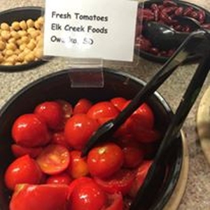 local produce on the salad bar