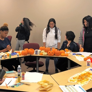 Carving Pumpkins and Planting Seedlings for Our Fundraiser