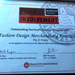 Fix It Friday Award for Illinois State University Outstanding Service/Volunteer Program